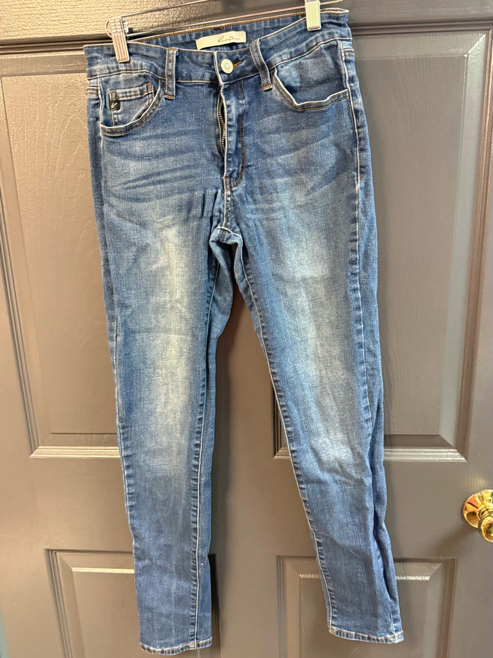 KanCan Light Blue Skinny Jeans with Faded Wash